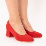 Pantofi Rosii cu Toc Gros Vagam1467 - imagine 6