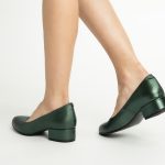 Pantofi Verzi cu Toc Gros Scurt Vagam1740 - imagine 5