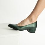 Pantofi Verzi cu Toc Gros Scurt Vagam1740 - imagine 2