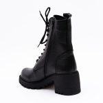 Ghete Negre cu Siret si Fermoar Lateral Vagam1657 - imagine 2
