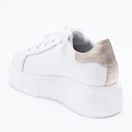 Pantofi Albi cu Siret si Talpa Inalta Vagam1610 - imagine 3