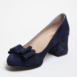 Pantofi Bleumarin cu Toc Scurt Vagam0338 - imagine 3
