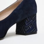 Pantofi Bleumarin cu Toc Scurt Vagam0338 - imagine 5