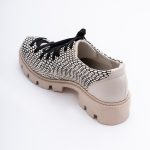 Pantofi Crem cu Siret si Talpa Inalta 1711 - imagine 6