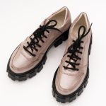 Pantofi Auriu-Roz cu Talpa Inalta 1171 - imagine 6