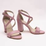 Sandale Roz cu Toc Vagam 0914 - imagine 5