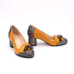 Pantofi Galbeni Mustar cu Toc Gros Vagam0819 - imagine 2