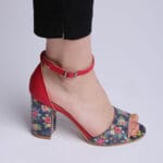 Sandale Rosii cu Toc Gros Vagam0278 - imagine 10