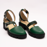 Pantofi Casual Decupati Verzi Vagam 0926 - imagine 7