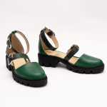 Pantofi Casual Decupati Verzi Vagam 0926 - imagine 5