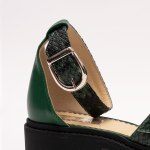 Pantofi Casual Decupati Verzi Vagam 0926 - imagine 4