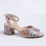 Sandale Bej cu Toc Gros Vagam0258 - imagine 2