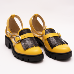 Pantofi Casual Decupati Galbeni Vagam 0929 - imagine 7