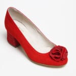 Pantofi Rosii cu Toc Scurt Vagam0339 - imagine 2
