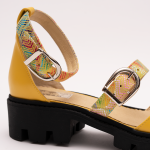 Pantofi Casual Decupati Galbeni Vagam 0925 - imagine 4