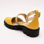 Pantofi Casual Decupati Galbeni Vagam 0925 - imagine 2