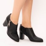 Botine Negre Scurte Vagam1488 - imagine 2