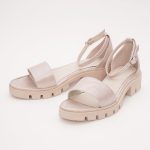 Sandale Roz-Auriu cu Talpa Inalta Vagam 1226 - imagine 5