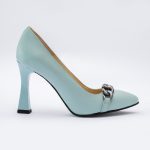 Pantofi Turcoaz cu Toc Subtire Vagam1810