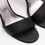 Sandale Negre cu Toc Semi-Gros Vagam 1600 - imagine 4