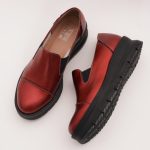 Balerini Bordo cu Talpa Inalta Vagam 0995 - imagine 6