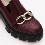 Pantofi Bordo cu Talpa Inalta 1306 - imagine 2