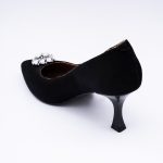 Pantofi Negri cu Toc Subtire Vagam 1930 - imagine 3