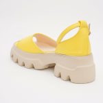 Sandale Galbene cu Talpa Inalta 1403 - imagine 4