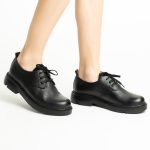 Pantofi Negri cu Siret 1718 - imagine 2