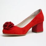 Pantofi Rosii cu Toc Scurt Vagam0339 - imagine 5