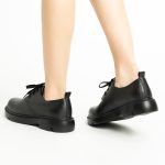 Pantofi Negri cu Siret 1718 - imagine 4