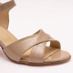 Sandale Bej cu Toc Vagam 0915 - imagine 3