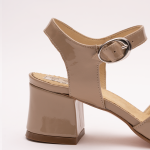 Sandale Bej cu Toc Vagam 0915 - imagine 4