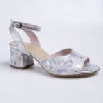 Sandale Albe cu Toc Gros Vagam0257 - imagine 2