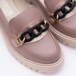 Pantofi Loafers Roz Pudra cu Talpa Inalta Vagam1768 - imagine 5