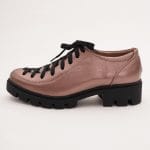 Pantofi Roz Inchis cu Siret Vagam 1053 - imagine 3