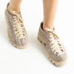 Pantofi Crem cu Siret 1719 - imagine 7