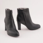 Ghete Scurte Negre cu Toc Vagam0720 - imagine 2