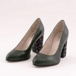 Pantofi Verzi cu Toc Gros Vagam0683