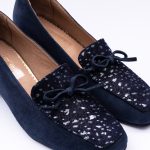 Pantofi Bleumarin cu Toc Gros Scurt Vagam 1945 - imagine 3