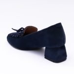 Pantofi Bleumarin cu Toc Gros Scurt Vagam 1945 - imagine 4