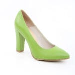 Pantofi Verzi cu Toc Gros Vagam065 - imagine 2