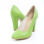 Pantofi Verzi cu Toc Gros Vagam065 - imagine 3