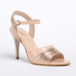 Sandale Crem cu Toc Vagam 0601