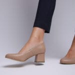 Pantofi Bej cu Toc Gros Vagam0320 - imagine 10