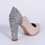 Pantofi Bej cu Toc Gros Vagam0666 - imagine 3