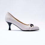 Pantofi Gri Deschis cu Toc Subtire Scurt Vagam1891 - imagine 2