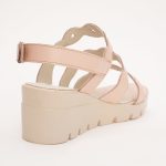 Sandale Crem cu Talpa Inalta Vagam 1212 - imagine 5