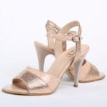 Sandale Crem cu Toc Vagam 0601 - imagine 4