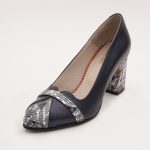 Pantofi Bleumarin cu Toc Gros Vagam0985 - imagine 2